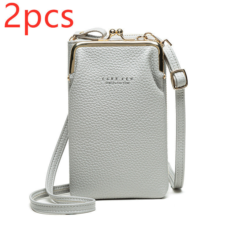 Fashion Lychee Pattern Solid Color Diagonal Shoulder Bag - 𝓢𝓱𝓸𝓹𝓵𝓮𝓬𝔂