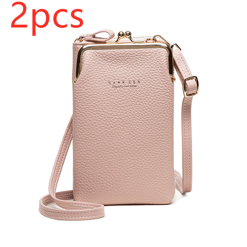 Fashion Lychee Pattern Solid Color Diagonal Shoulder Bag - 𝓢𝓱𝓸𝓹𝓵𝓮𝓬𝔂