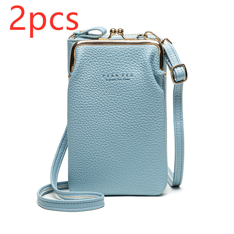 Fashion Lychee Pattern Solid Color Diagonal Shoulder Bag - 𝓢𝓱𝓸𝓹𝓵𝓮𝓬𝔂