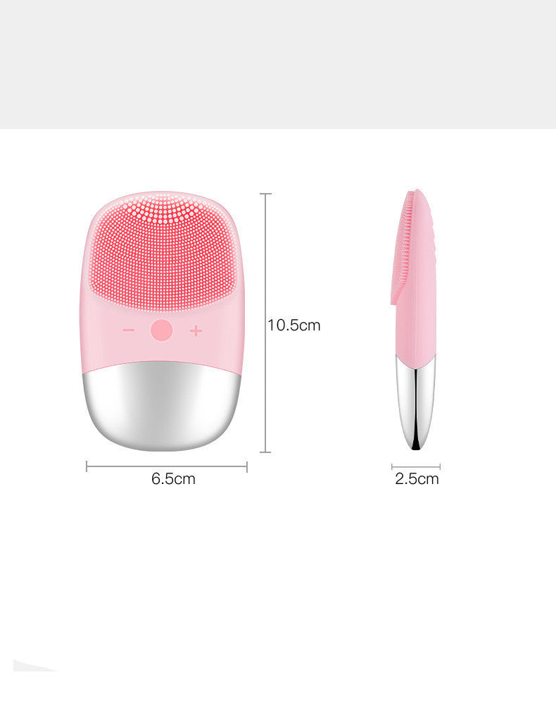 Mini Silicone Electric Face Cleansing Brush Electric Facial Cleanser Facial Cleansing Brush Skin Massager Skin Care Tools - 𝓢𝓱𝓸𝓹𝓵𝓮𝓬𝔂