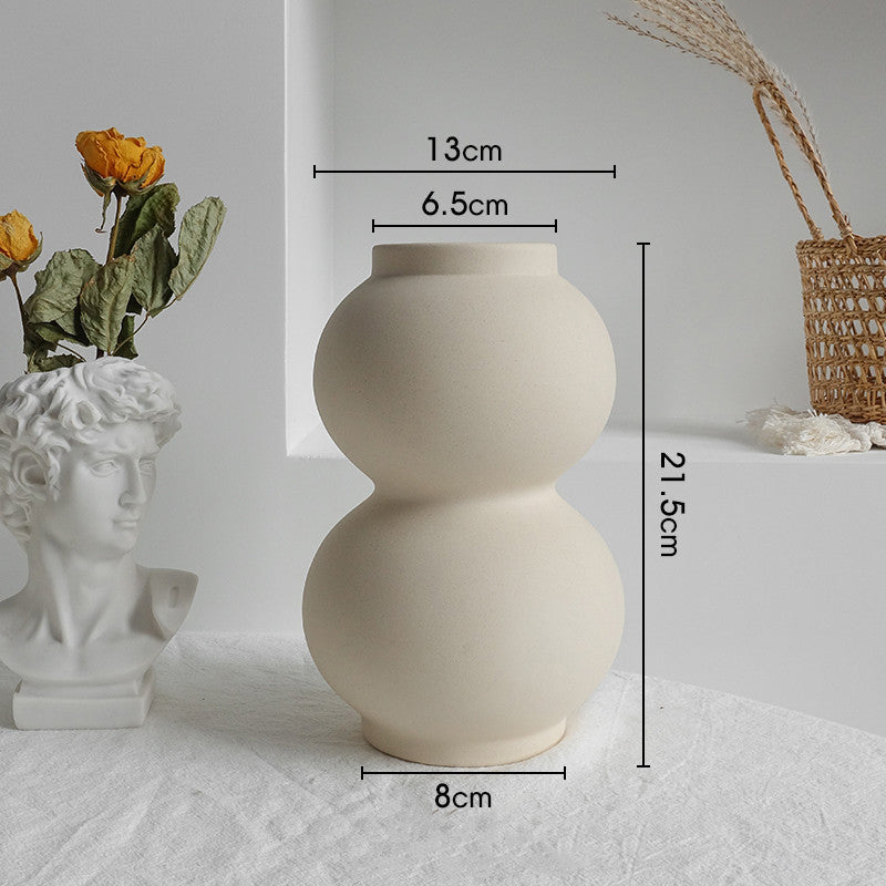 Simplicity Ceramic Vase Dry Flower Arrangement Home Decoration Ornament Living Room Display Art Vases - 𝓢𝓱𝓸𝓹𝓵𝓮𝓬𝔂