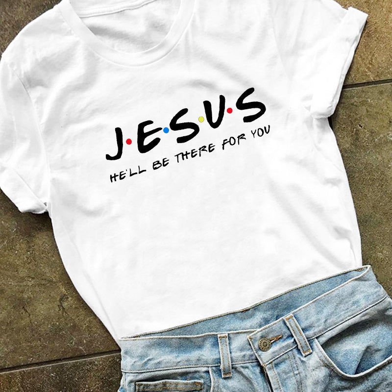 Jesus Print Women Tshirts Cotton Clothes Tops - 𝓢𝓱𝓸𝓹𝓵𝓮𝓬𝔂