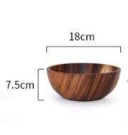 Kitchen Natural Wooden Bowl Household Fruit Bowl Salad Bowl For Home Restaurant Food Container Wooden Utensils Note The Size Hot - 𝓢𝓱𝓸𝓹𝓵𝓮𝓬𝔂