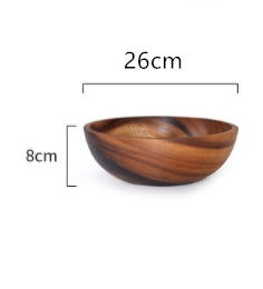 Kitchen Natural Wooden Bowl Household Fruit Bowl Salad Bowl For Home Restaurant Food Container Wooden Utensils Note The Size Hot - 𝓢𝓱𝓸𝓹𝓵𝓮𝓬𝔂
