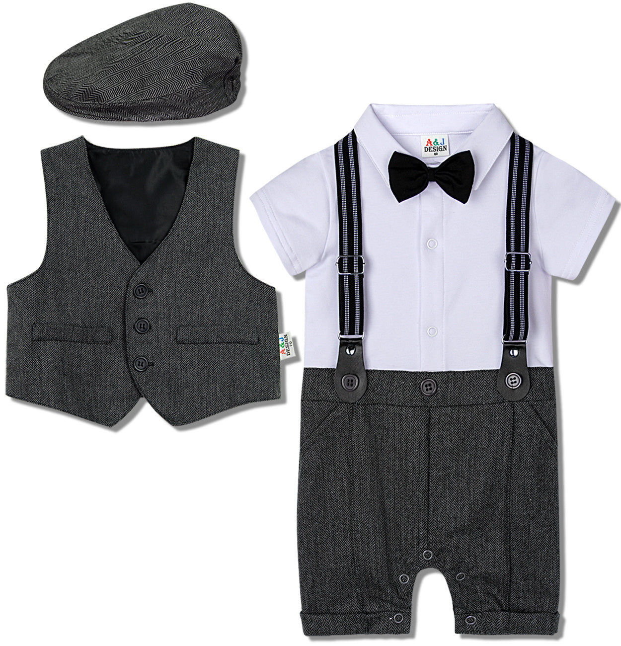 Baby Boy Suit One-piece Gentleman Suit - 𝓢𝓱𝓸𝓹𝓵𝓮𝓬𝔂
