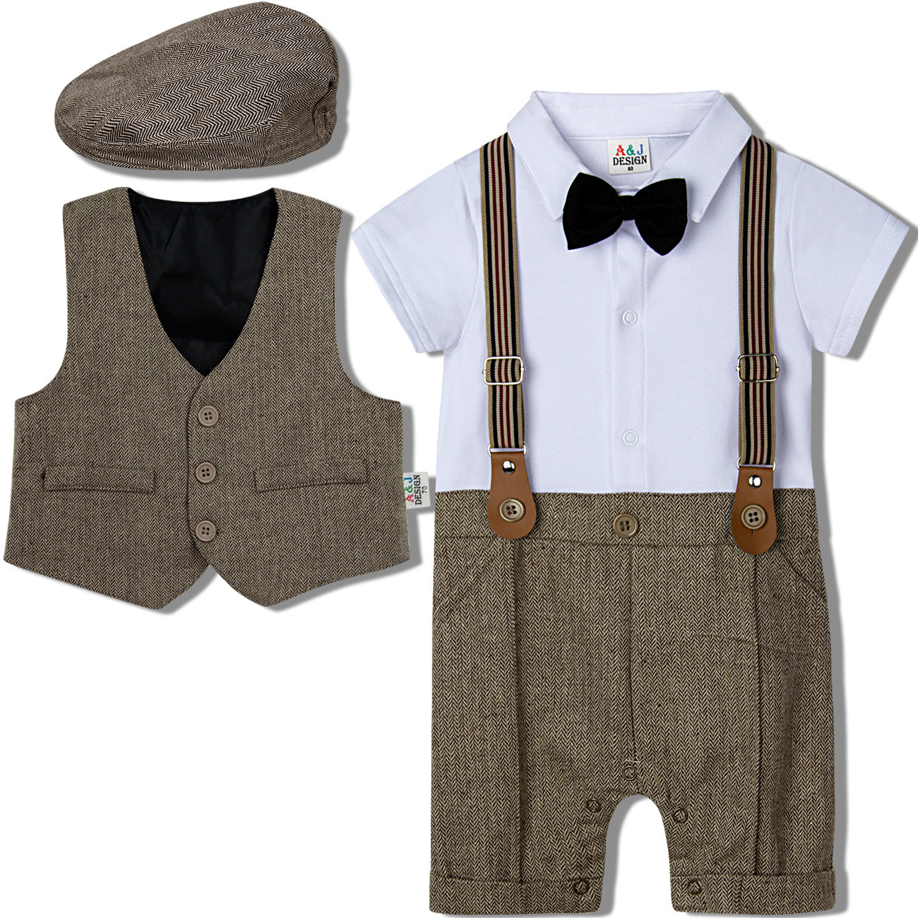 Baby Boy Suit One-piece Gentleman Suit - 𝓢𝓱𝓸𝓹𝓵𝓮𝓬𝔂