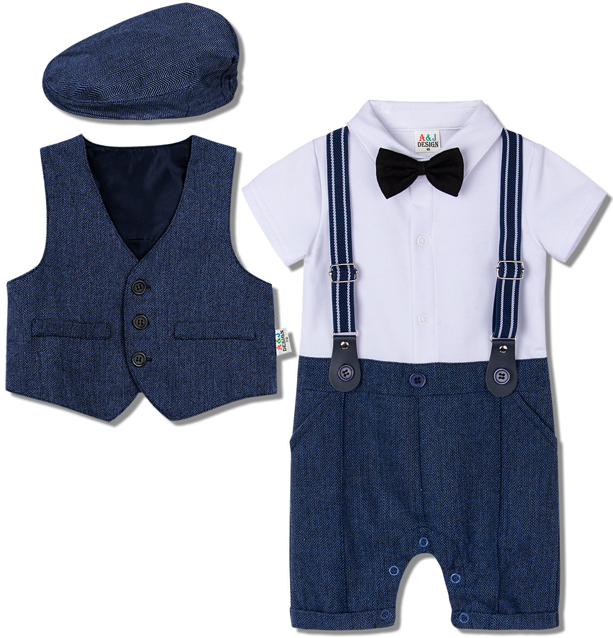 Baby Boy Suit One-piece Gentleman Suit - 𝓢𝓱𝓸𝓹𝓵𝓮𝓬𝔂