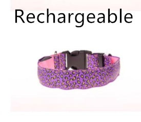 LED Dog Collar Safety Adjustable Nylon Leopard Pet Collar - 𝓢𝓱𝓸𝓹𝓵𝓮𝓬𝔂