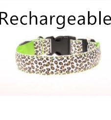 LED Dog Collar Safety Adjustable Nylon Leopard Pet Collar - 𝓢𝓱𝓸𝓹𝓵𝓮𝓬𝔂