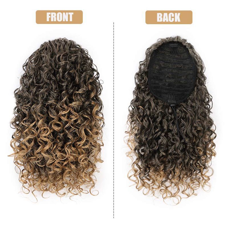 Wig Ponytail Wig Female African Small Curls - 𝓢𝓱𝓸𝓹𝓵𝓮𝓬𝔂