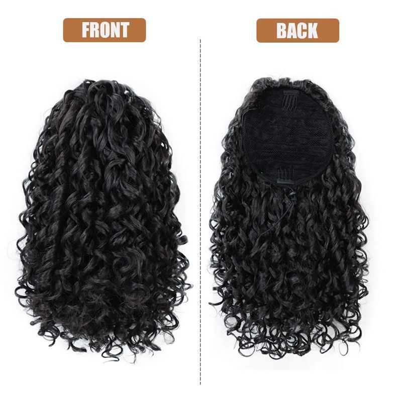 Wig Ponytail Wig Female African Small Curls - 𝓢𝓱𝓸𝓹𝓵𝓮𝓬𝔂
