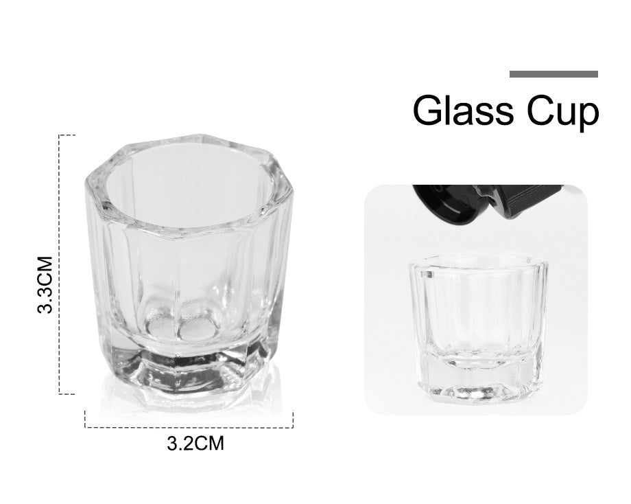 Nail Powder Acrylic System Kit Professional Nail Art Tool Set Contain Glass Cup Acrylic Liquid Extention Carving Manicure - 𝓢𝓱𝓸𝓹𝓵𝓮𝓬𝔂