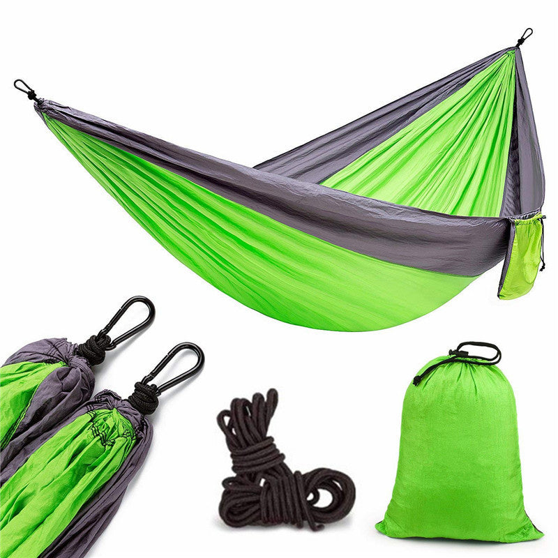 Backpacking Hammock - Portable Nylon Parachute Outdoor Double Hammock - 𝓢𝓱𝓸𝓹𝓵𝓮𝓬𝔂