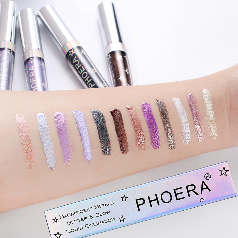 PHOERA Magnificent Metals Glitter and Glow Liquid Eyeshadow 12 Colors - 𝓢𝓱𝓸𝓹𝓵𝓮𝓬𝔂