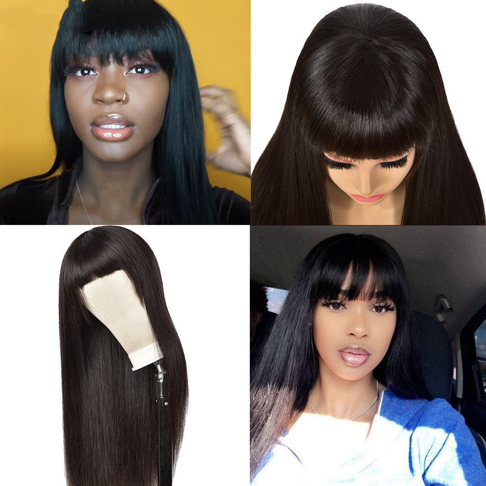 Qi Bangs Headgear Upside Down Real Human Hair - 𝓢𝓱𝓸𝓹𝓵𝓮𝓬𝔂