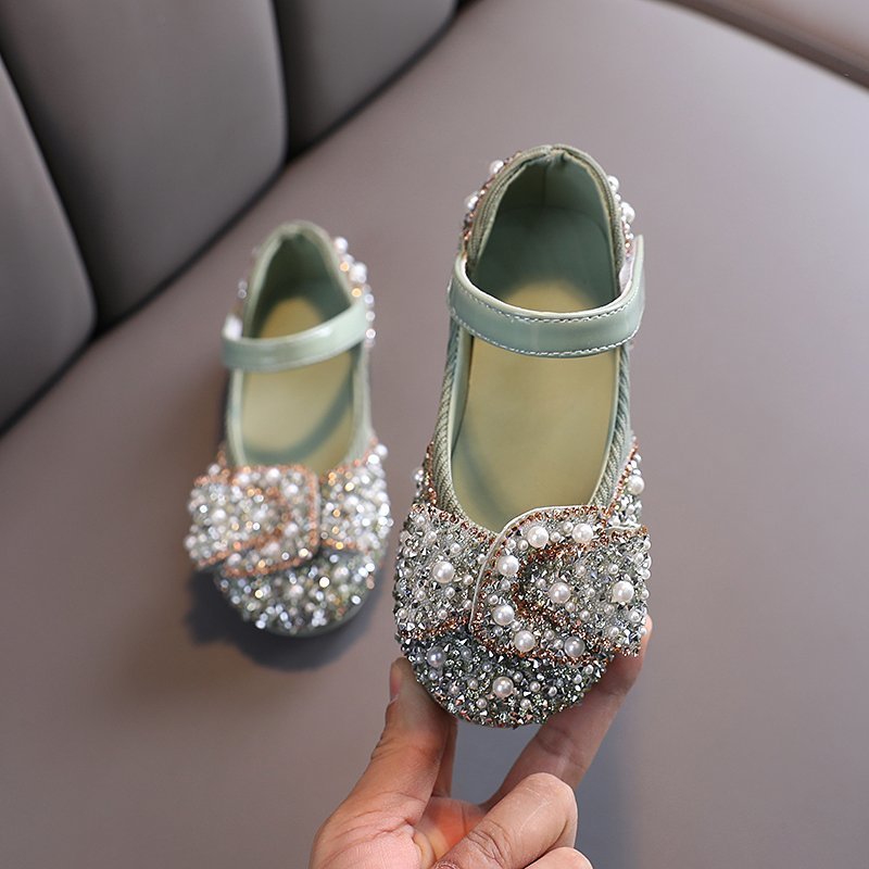 Girls' Leather Shoes Spring And Autumn Style Single Shoes Rhinestone Princess Shoes Performance Shoes - 𝓢𝓱𝓸𝓹𝓵𝓮𝓬𝔂