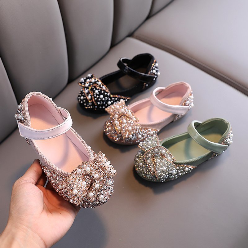 Girls' Leather Shoes Spring And Autumn Style Single Shoes Rhinestone Princess Shoes Performance Shoes - 𝓢𝓱𝓸𝓹𝓵𝓮𝓬𝔂