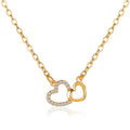 Love Necklace Temperament Double Peach Heart Pendant Clavicle Chain - 𝓢𝓱𝓸𝓹𝓵𝓮𝓬𝔂