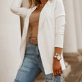New Women's Business Blazers Spring Autumn All-match Female Jackets Slim Long-sleeve Casual Solid Blazer Women Clothes Top - 𝓢𝓱𝓸𝓹𝓵𝓮𝓬𝔂