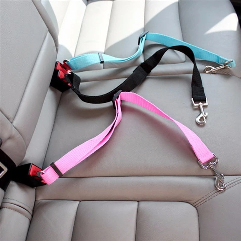 Adjustable Pet Cat Dog Car Seat Belt Pet Seat Vehicle Dog Harness Lead Clip Safety Lever Traction Dog Collars Dogs Accessoires Pets Products - 𝓢𝓱𝓸𝓹𝓵𝓮𝓬𝔂