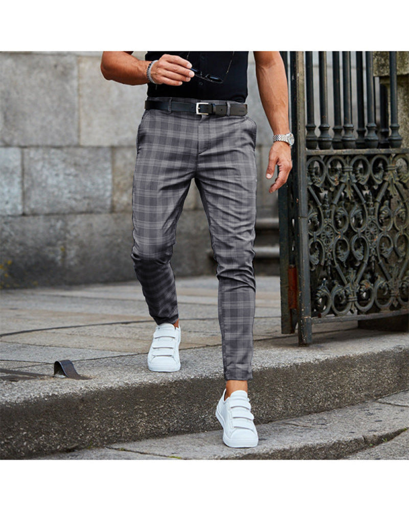 Plaid Print Pants Men's Casual Trousers Loose And Thin - 𝓢𝓱𝓸𝓹𝓵𝓮𝓬𝔂