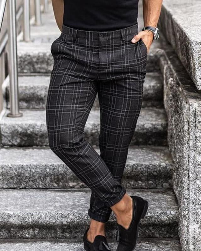 Plaid Print Pants Men's Casual Trousers Loose And Thin - 𝓢𝓱𝓸𝓹𝓵𝓮𝓬𝔂