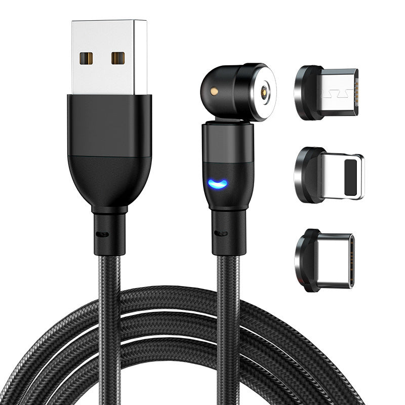 Data Cable 540 Degree Blind Suction Round Magnetic Charging Cable Three-in-one Bent Magnetic Cable - 𝓢𝓱𝓸𝓹𝓵𝓮𝓬𝔂