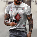 Playing Card Printing Men's T-Shirt Top - 𝓢𝓱𝓸𝓹𝓵𝓮𝓬𝔂