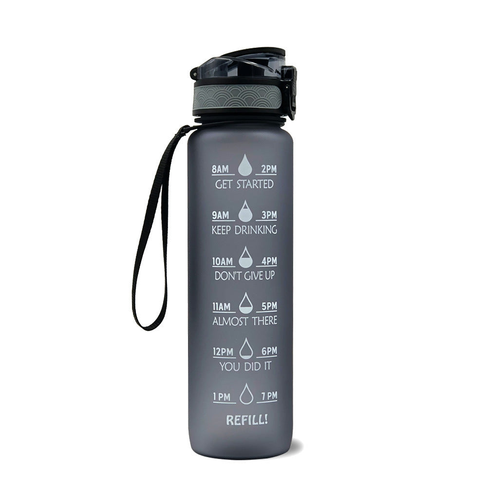 1L Tritan Water Bottle With Time Marker Bounce Cover Motivational Water Bottle Cycling Leakproof Cup For Sports Fitness Bottles - 𝓢𝓱𝓸𝓹𝓵𝓮𝓬𝔂