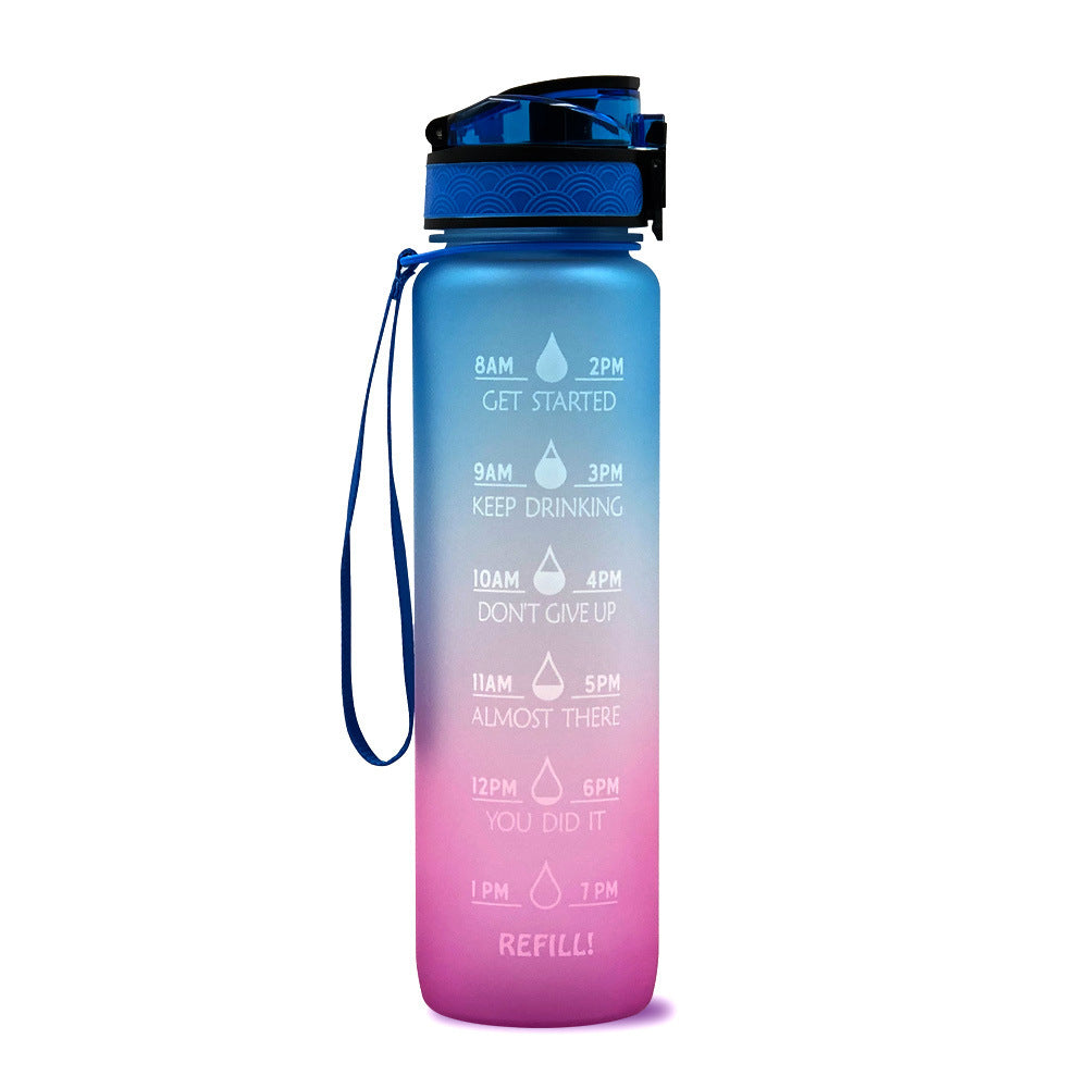 1L Tritan Water Bottle With Time Marker Bounce Cover Motivational Water Bottle Cycling Leakproof Cup For Sports Fitness Bottles - 𝓢𝓱𝓸𝓹𝓵𝓮𝓬𝔂