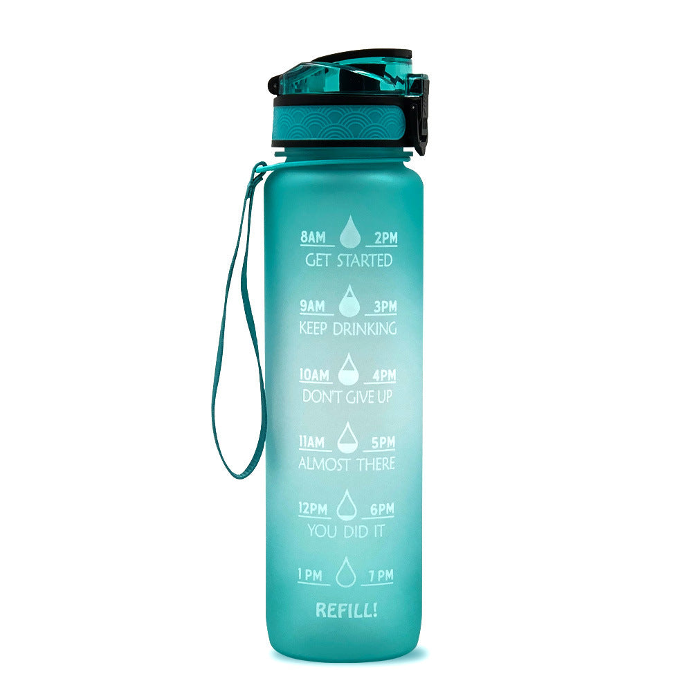 1L Tritan Water Bottle With Time Marker Bounce Cover Motivational Water Bottle Cycling Leakproof Cup For Sports Fitness Bottles - 𝓢𝓱𝓸𝓹𝓵𝓮𝓬𝔂