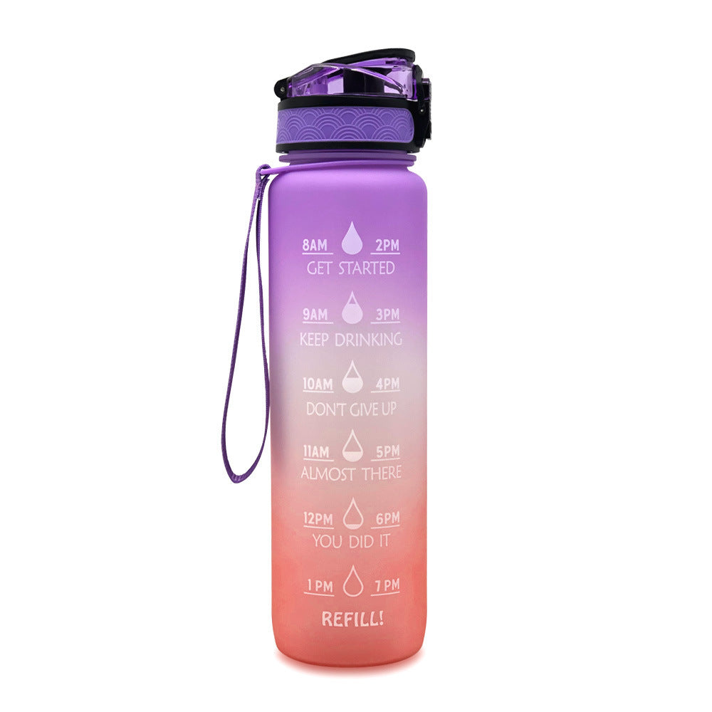 1L Tritan Water Bottle With Time Marker Bounce Cover Motivational Water Bottle Cycling Leakproof Cup For Sports Fitness Bottles - 𝓢𝓱𝓸𝓹𝓵𝓮𝓬𝔂
