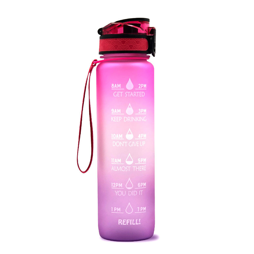 1L Tritan Water Bottle With Time Marker Bounce Cover Motivational Water Bottle Cycling Leakproof Cup For Sports Fitness Bottles - 𝓢𝓱𝓸𝓹𝓵𝓮𝓬𝔂