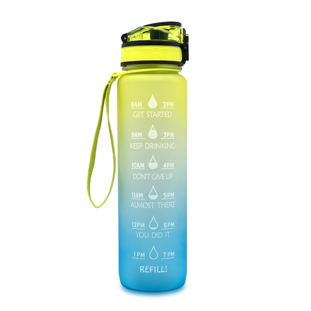 1L Tritan Water Bottle With Time Marker Bounce Cover Motivational Water Bottle Cycling Leakproof Cup For Sports Fitness Bottles - 𝓢𝓱𝓸𝓹𝓵𝓮𝓬𝔂