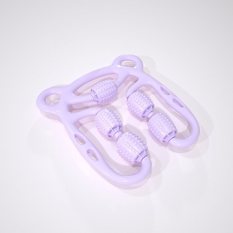 U Shape Trigger Point Massage Roller Full Body Massage Tool Arm Leg Neck Muscle Massager 4 Wheels Fitness Device For Sports - 𝓢𝓱𝓸𝓹𝓵𝓮𝓬𝔂