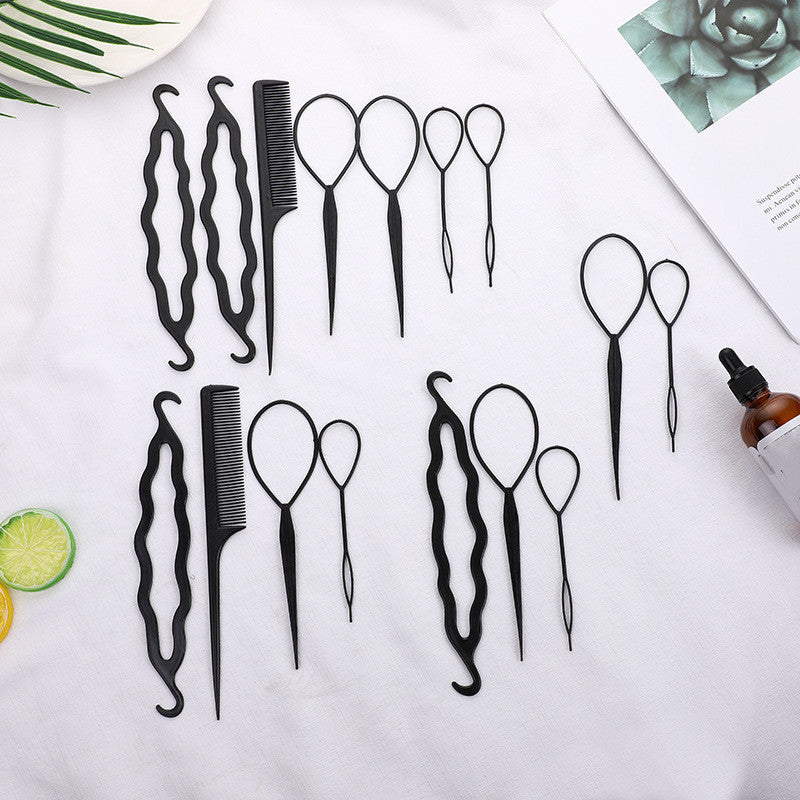 Braided Hair Travel Suit, Hair Disc, Hair Comb, Hair Extension Needle, Pattern Hairdressing Tool - 𝓢𝓱𝓸𝓹𝓵𝓮𝓬𝔂