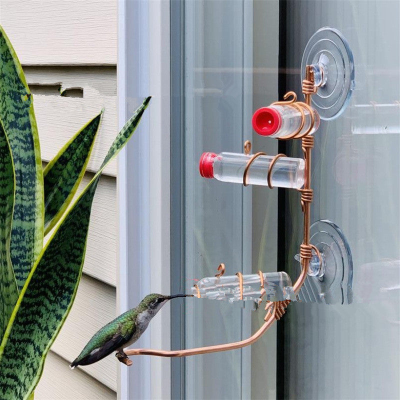 Garden Bird Feeder Supplies Hummingbird Feeder Drinker Suction Cup Easy To Clean Deck Garden Decor Bird Feeders for Wild Birds - 𝓢𝓱𝓸𝓹𝓵𝓮𝓬𝔂