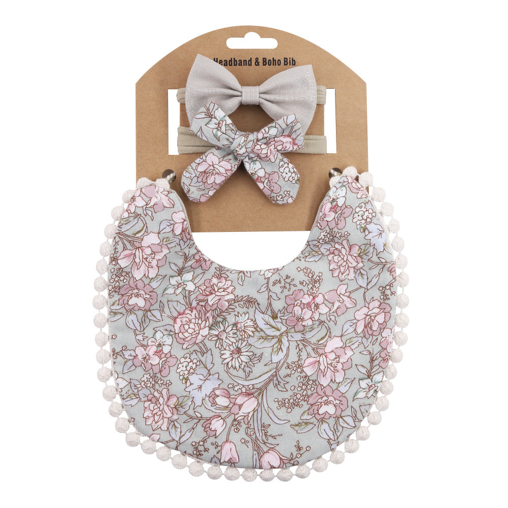 Linen Cotton Solid Color Printing Children Double-Sided Bib Bib Baby Saliva Pocket - 𝓢𝓱𝓸𝓹𝓵𝓮𝓬𝔂