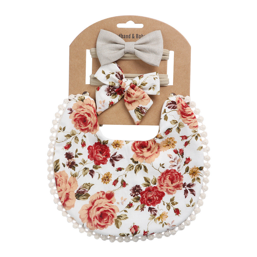 Linen Cotton Solid Color Printing Children Double-Sided Bib Bib Baby Saliva Pocket - 𝓢𝓱𝓸𝓹𝓵𝓮𝓬𝔂