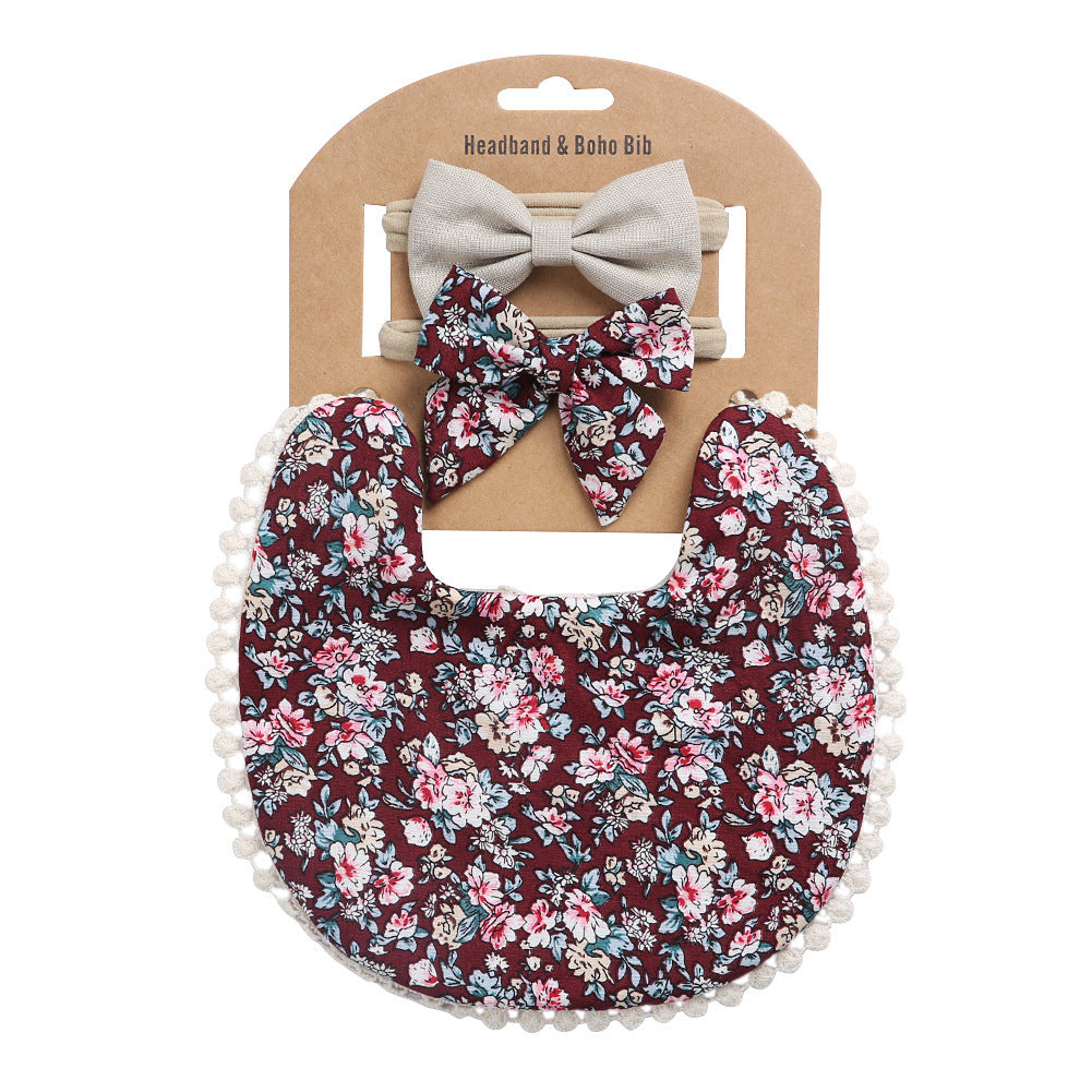 Linen Cotton Solid Color Printing Children Double-Sided Bib Bib Baby Saliva Pocket - 𝓢𝓱𝓸𝓹𝓵𝓮𝓬𝔂