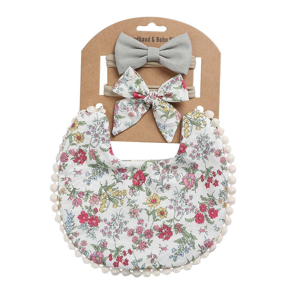 Linen Cotton Solid Color Printing Children Double-Sided Bib Bib Baby Saliva Pocket - 𝓢𝓱𝓸𝓹𝓵𝓮𝓬𝔂