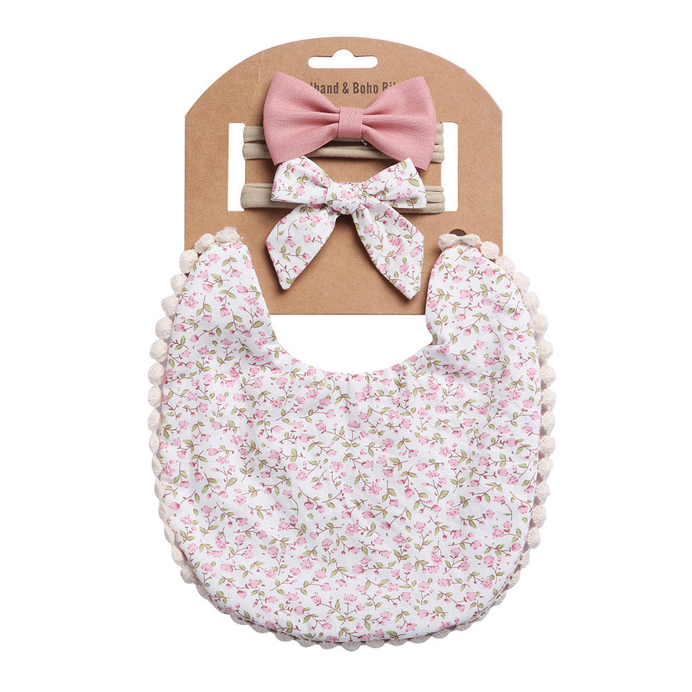 Linen Cotton Solid Color Printing Children Double-Sided Bib Bib Baby Saliva Pocket - 𝓢𝓱𝓸𝓹𝓵𝓮𝓬𝔂