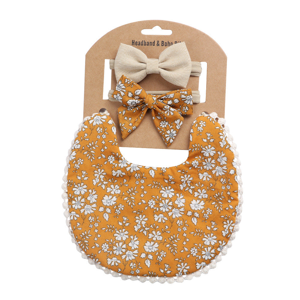 Linen Cotton Solid Color Printing Children Double-Sided Bib Bib Baby Saliva Pocket - 𝓢𝓱𝓸𝓹𝓵𝓮𝓬𝔂