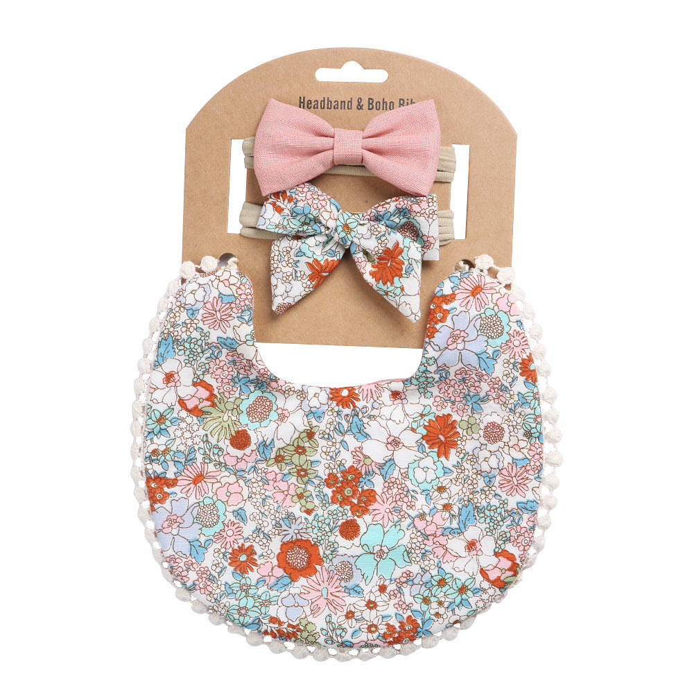 Linen Cotton Solid Color Printing Children Double-Sided Bib Bib Baby Saliva Pocket - 𝓢𝓱𝓸𝓹𝓵𝓮𝓬𝔂