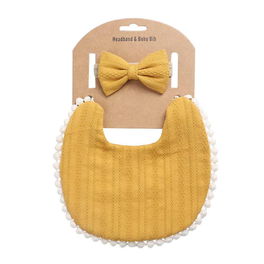 Linen Cotton Solid Color Printing Children Double-Sided Bib Bib Baby Saliva Pocket - 𝓢𝓱𝓸𝓹𝓵𝓮𝓬𝔂