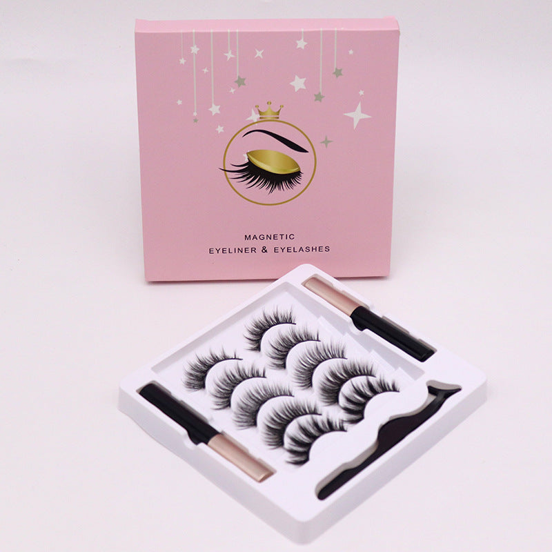 Magnetic Eyelashes Eyeliner Set Long Lasting False Mink Waterproof Eye Lashes Extension Reusable Beauty Makeup Tool - 𝓢𝓱𝓸𝓹𝓵𝓮𝓬𝔂
