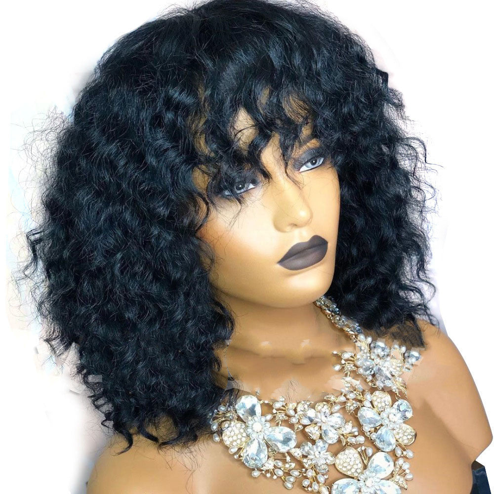 European And American Wig Ladies Kinky Curly Short Curly Hair - 𝓢𝓱𝓸𝓹𝓵𝓮𝓬𝔂