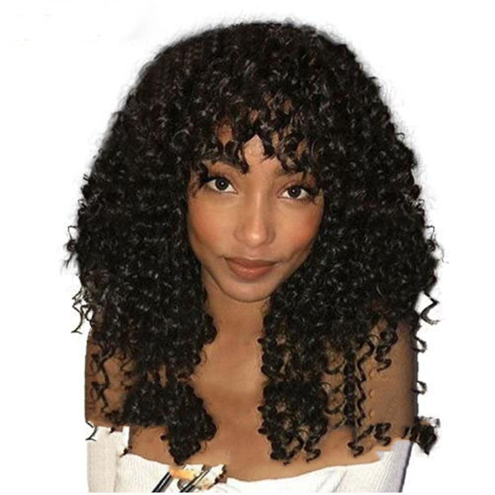 European And American Wig Ladies Kinky Curly Short Curly Hair - 𝓢𝓱𝓸𝓹𝓵𝓮𝓬𝔂