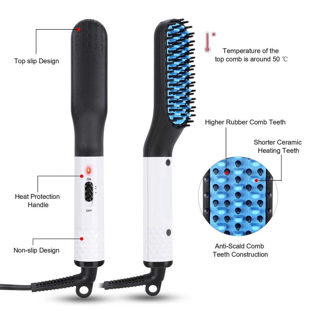 Multifunctional Hair Straightener Hair Comb Brush Men Beard Straightener Straightening - 𝓢𝓱𝓸𝓹𝓵𝓮𝓬𝔂