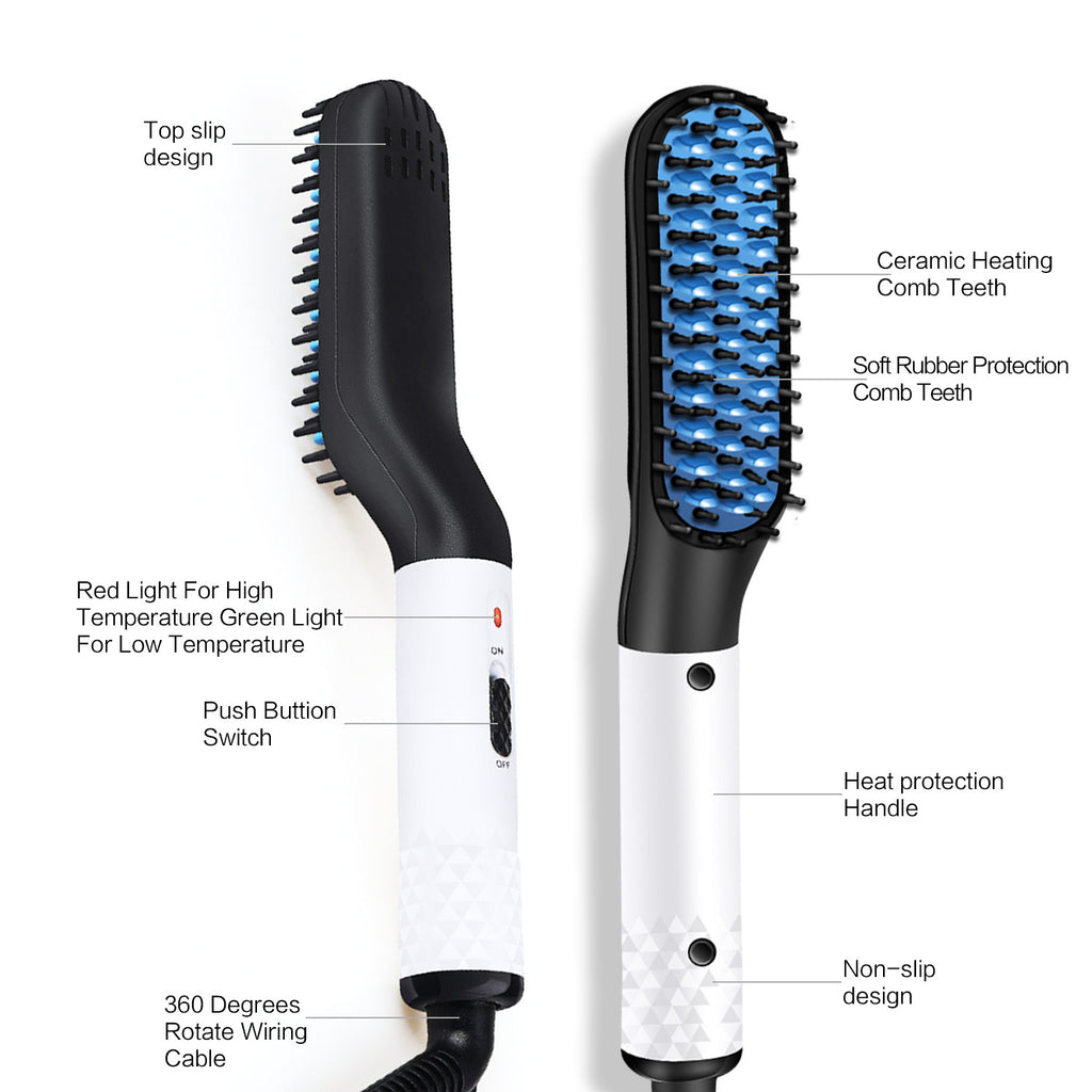 Multifunctional Hair Straightener Hair Comb Brush Men Beard Straightener Straightening - 𝓢𝓱𝓸𝓹𝓵𝓮𝓬𝔂